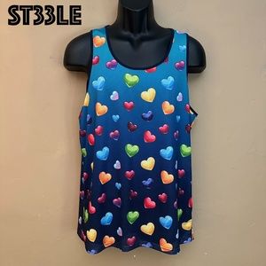 Steele Hearts Mesh Tank Top Large NWOT store display